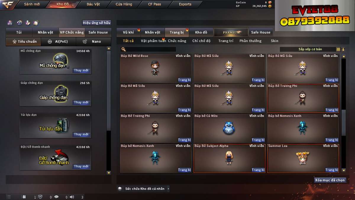 shop acc cf uy tin gia re